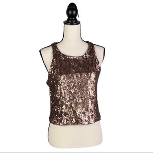 BAr III Sequin Crop Tank Top Size Medium